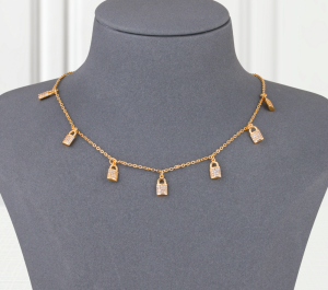 Choker Gold Alternative Golden Love Lock
